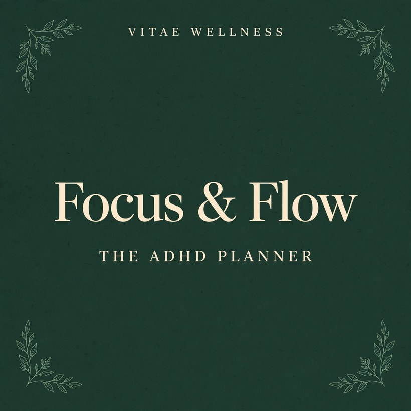 Cover of Focus and Flow, the ADHD planner