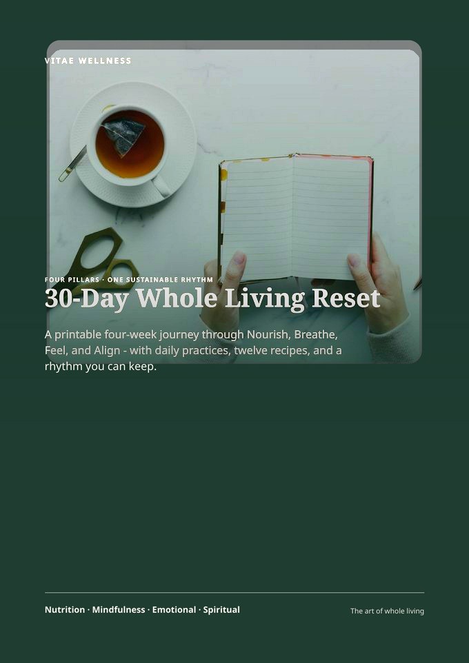 Cover of the 30-Day Whole Living Reset guide