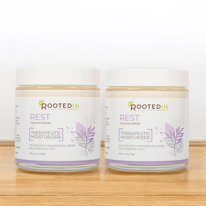 Jars of Be Rooted In Rest magnesium cream